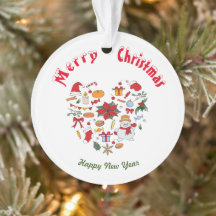 Frohe Weihnachten Frohes Neues Jahr Ornament