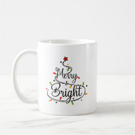Frohe Weihnachten, fröhlich und hell, Weihnachten Kaffeetasse