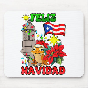 Frohe Weihnachten Frosch Puerto Rico Weihnachtslic Mousepad