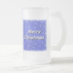 Frohe Weihnachten Frost Mattglas Bierglas