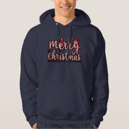 "Frohe Weihnachten: Frosty Elegance Fashion Design Hoodie