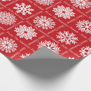 Frohe Weihnachten Fügen Sie den Namen des Empfänge Geschenkpapier