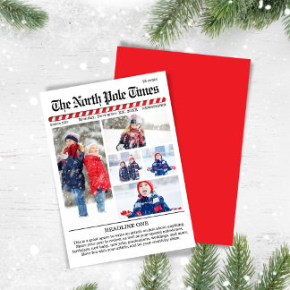 Frohe Weihnachten fünf Foto Collage Zeitung