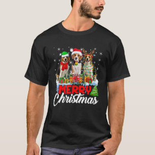 Frohe Weihnachten Funny Beagle Dog Lover Xmas Holi T-Shirt
