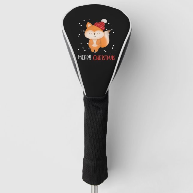 Frohe Weihnachten Funny Christmas Shirt Golf Headcover (Vorderseite)