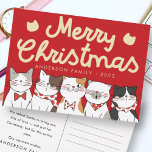 Frohe Weihnachten Funny Niedlich Cats Caroling<br><div class="desc">Carol der Katzen. 'Das ist die Jahreszeit,  um miowy zu sein! meow meow meow.. meow meow meow meow MEOW! Abrufbar unter: http://www.zazzle.com/selectpartysupplies</div>
