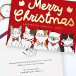 Frohe Weihnachten Funny Niedlich Cats Caroling Folien Feiertagskarte<br><div class="desc">Carol der Katzen. 'Das ist die Jahreszeit,  um miowy zu sein! meow meow meow.. meow meow meow meow MEOW! Abrufbar unter: http://www.zazzle.com/selectpartysupplies</div>