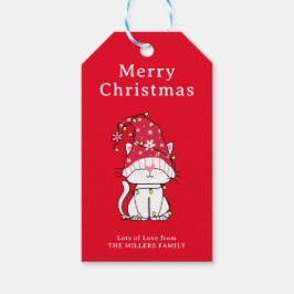 Frohe Weihnachten Funny Niedlich Christmas Cat Geschenkanhänger