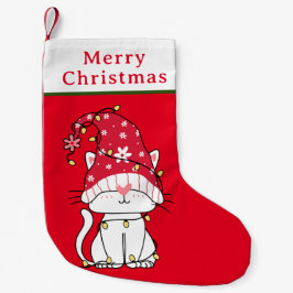 Frohe Weihnachten Funny Niedlich Christmas Cat Kleiner Weihnachtsstrumpf