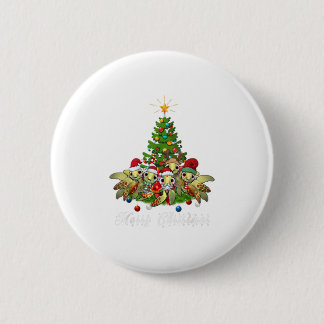 Frohe Weihnachten Funny Sea Turtle Tree X Button