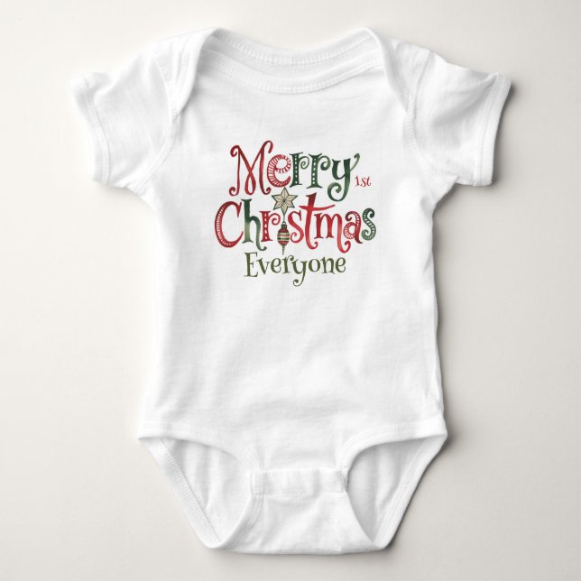 Frohe Weihnachten für alle Baby Strampler (Vorderseite)
