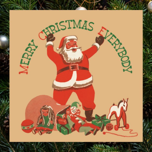 Frohe Weihnachten für alle! Vintager Weihnachtsman Poster (Von Creator hochgeladen)