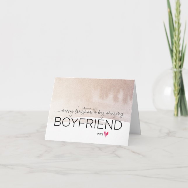 Frohe Weihnachten für Boyfriend von Girlfriend Xma Karte (Vorderseite)