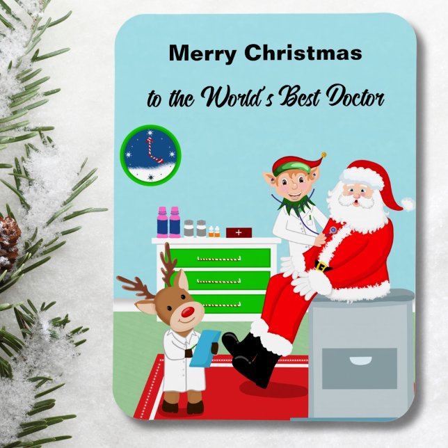 Frohe Weihnachten für den besten Arzt der Welt Magnet (Von Creator hochgeladen)