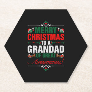 Frohe Weihnachten für einen Großvater von großer G Untersetzer