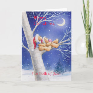 Frohe Weihnachten für euch beide, Bärenpaar Karte