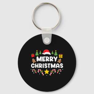 Frohe Weihnachten für Familien Weihnachten Pajama Schlüsselanhänger