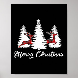 Frohe Weihnachten für Frauen Buffalo Kariert Renti Poster