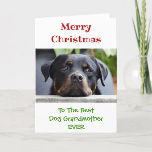 Frohe Weihnachten für Großmutter vom Hund