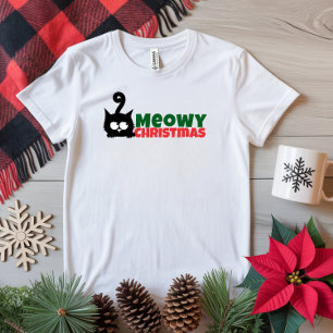 Frohe Weihnachten für Katzenmütter - lustiges rote T-Shirt