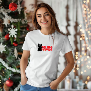 Frohe Weihnachten für Katzenmütter lustiges rotes  T-Shirt