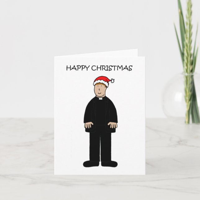 Frohe Weihnachten für männlichen Pastor Karte (Vorderseite)