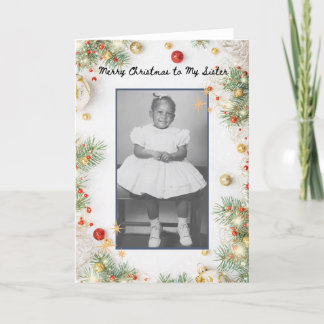 Frohe Weihnachten für meine Schwester Vintage Foto