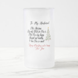 Frohe Weihnachten für meinen Mann Mattglas Bierglas