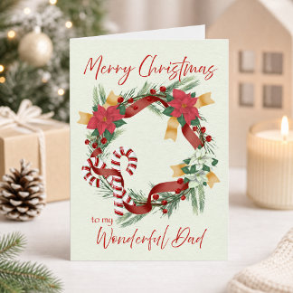 Frohe Weihnachten für meinen wunderbaren Vater Kra Karte