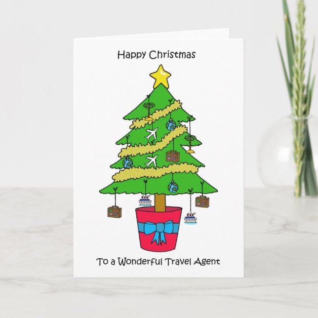 Frohe Weihnachten für Reisen Agent Karte (Vorderseite)