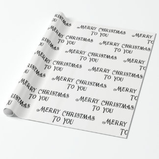 Frohe Weihnachten für Sie Schwarz-Weiß-Festival Geschenkpapier