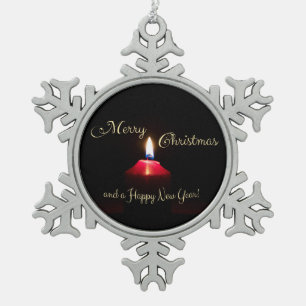 Frohe Weihnachten für Sie und Ihre Familie! Schneeflocken Zinn-Ornament