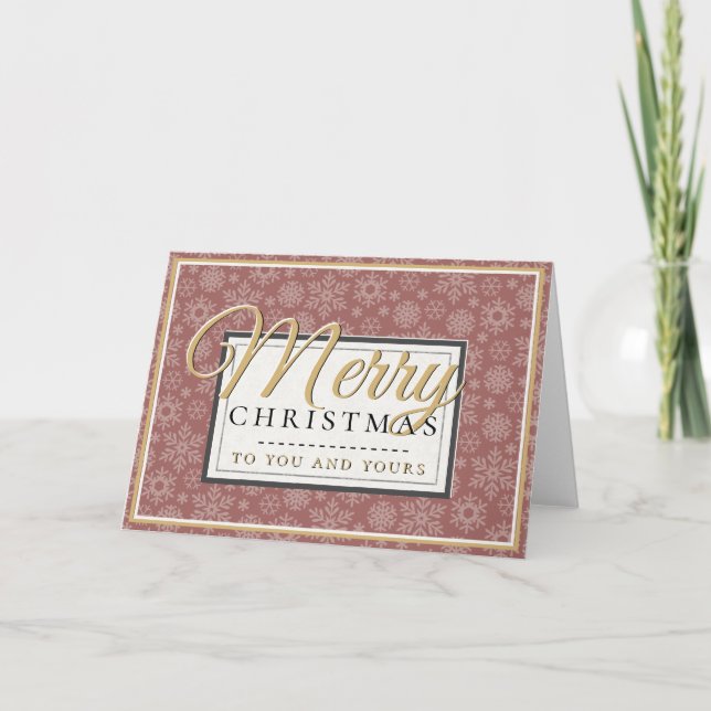 Frohe Weihnachten für Sie und Ihre Red Snowflake (Vorderseite)