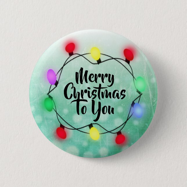 Frohe Weihnachten für Sie Weihnachten Leuchtturm U Button (Vorderseite)
