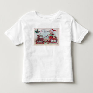 Frohe Weihnachten für YouBoy auf einem Schlitten Kleinkind T-shirt