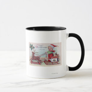 Frohe Weihnachten für YouBoy auf einem Schlitten Tasse