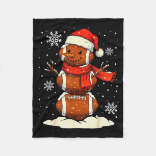 Frohe Weihnachten Fußball Schneemann Feiertags Srt Fleecedecke