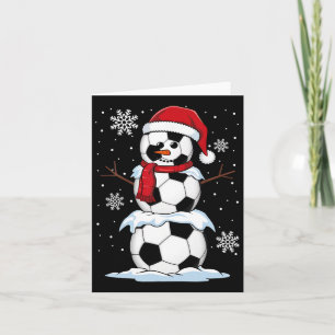 Frohe Weihnachten Fußball Snowman Holiday Sport We Karte