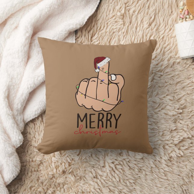 Frohe Weihnachten geben den Finger Kissen (Decke)