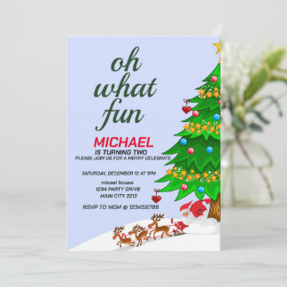 Frohe Weihnachten Geburtstag Einladung