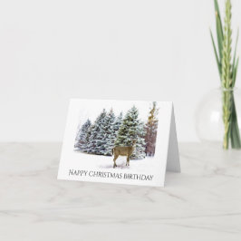 Frohe Weihnachten Geburtstag Folded Holiday Card