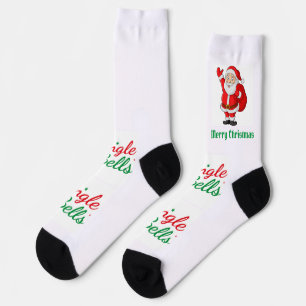 Frohe Weihnachten gedruckte Santa Premium Crew Sti Socken