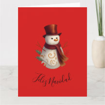 Frohe Weihnachten gefaltete Grußkarte Feliz Navida