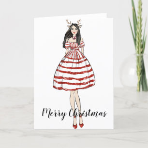 Frohe Weihnachten geklappte Feiertagskarte
