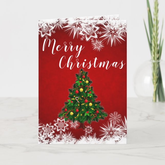 Frohe Weihnachten geklappte Grußkarte Karte (Vorderseite)