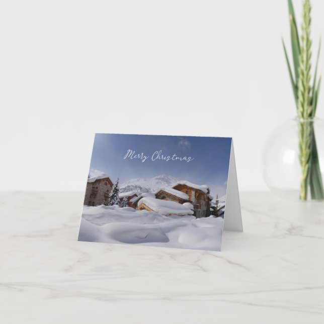 Frohe Weihnachten geklappte Grußkarte Karte (Vorderseite)