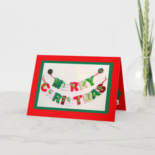 Frohe Weihnachten geklappte Weihnachtskarte (Vorderseite)