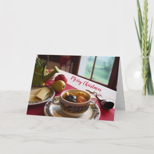Frohe Weihnachten geklappte Weihnachtskarte (Vorderseite)