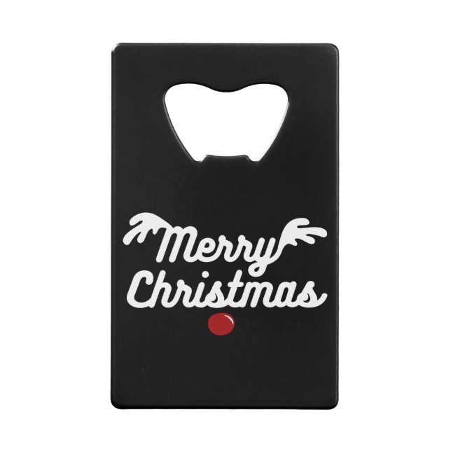 Frohe Weihnachten Geldbeutel Flaschenöffner (Vorderseite)