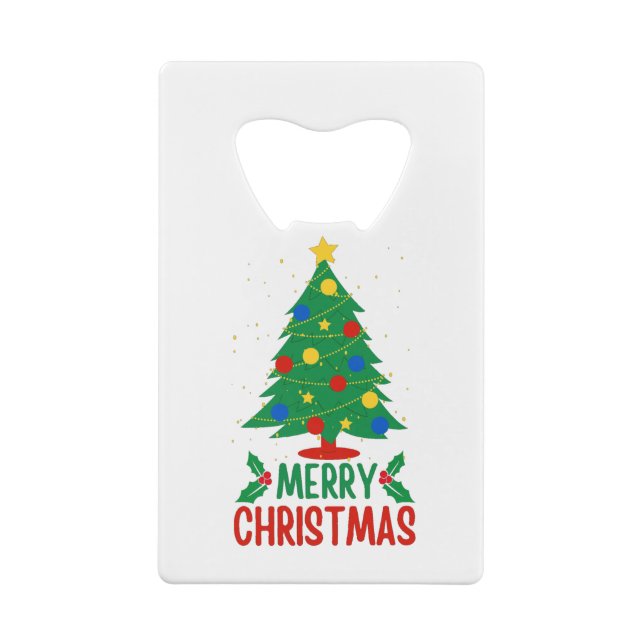 Frohe Weihnachten Geldbeutel Flaschenöffner (Rückseite)